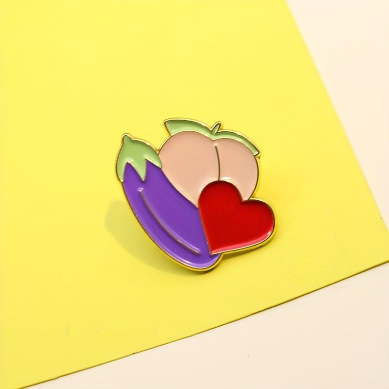 Eggplant and Peach - Eggplant - Pin