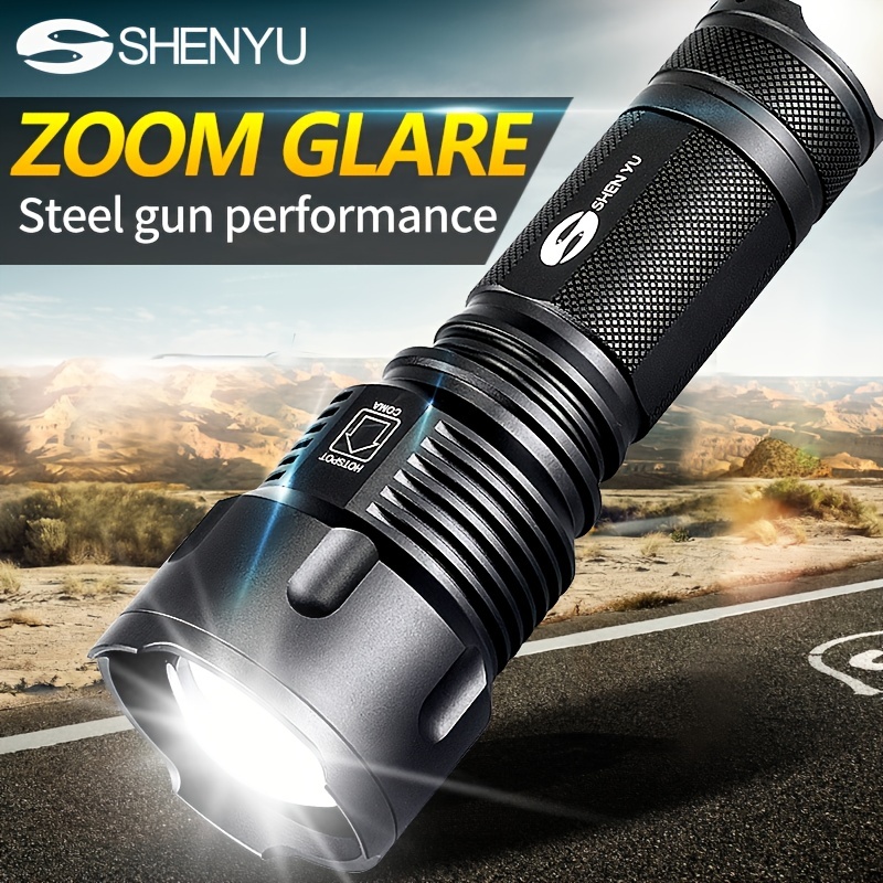 Shenyu Zoom Bright Flashlight Adjustable Led Outdoor Home Rechargeable  Flashlights Sports  Outdoors Temu Japan