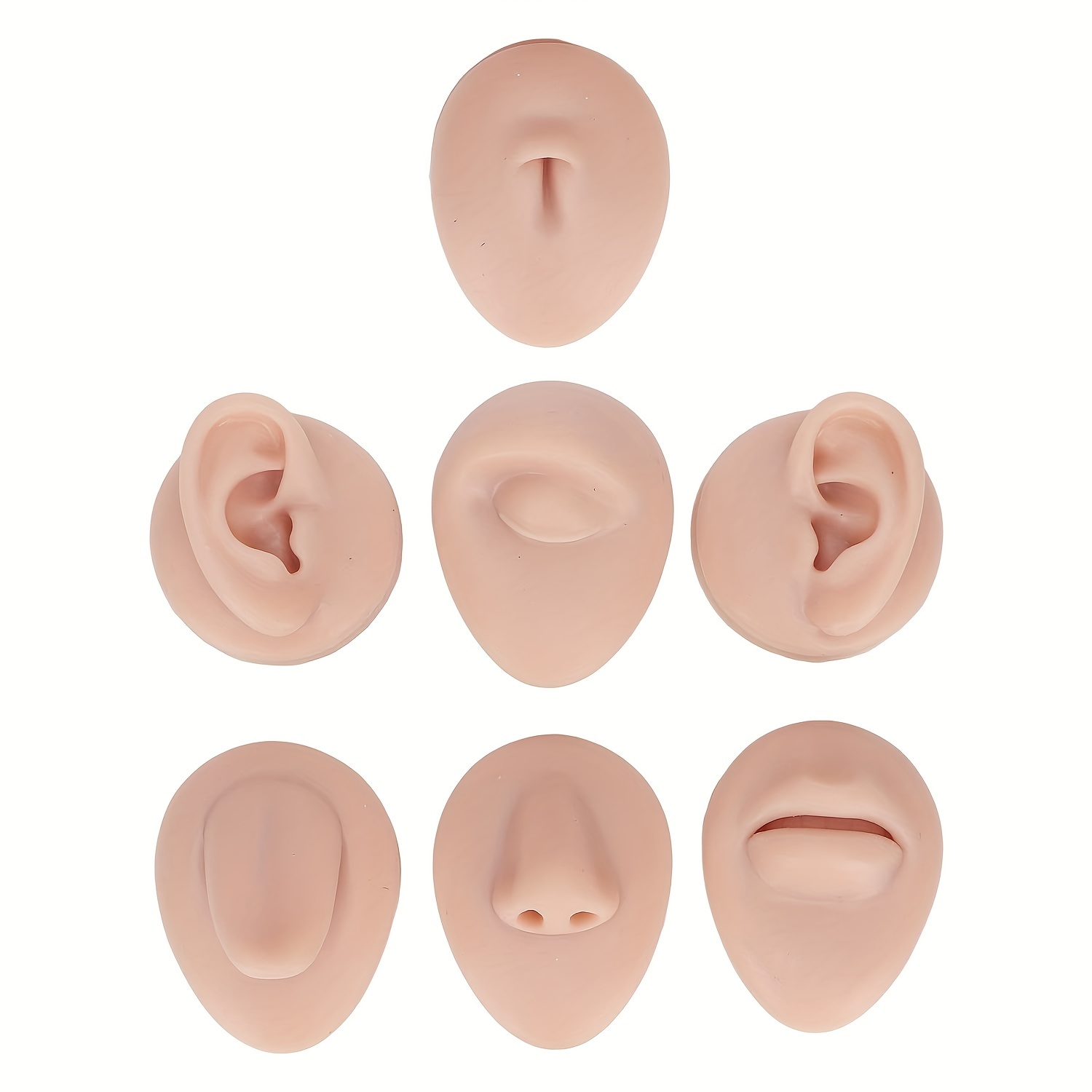 Soft Silicone Body Part Model Human Ear Mouth Eye Tongue - Temu