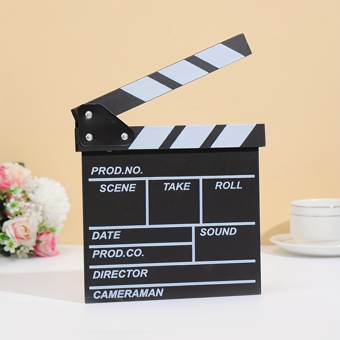 

1pc, Movie Playing Board Props Venue Note Board Open Shooting Board Director's Edition Wooden Photography Theater Group Shooting