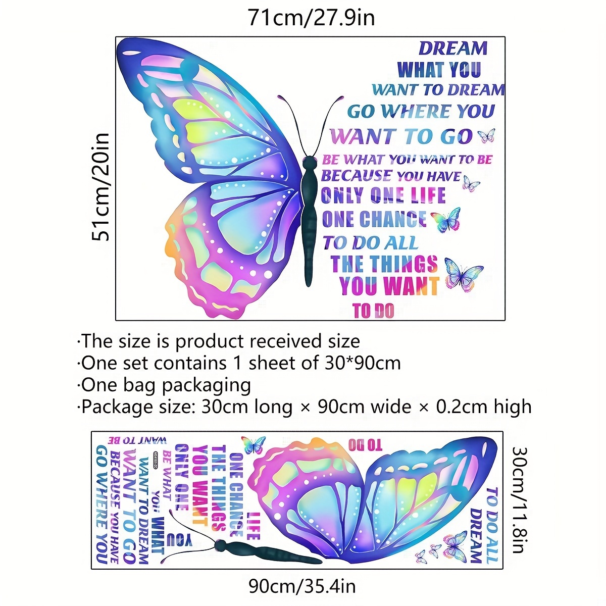 1 Pieza Pegatina Pared Gráfica Mariposa Figura Calcomanías - Temu