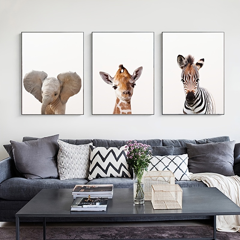 Tende per bambini con stampa a forma di leone, elefante, giraffa, per  camera da letto, soggiorno, bambini, ragazze, incantevoli finestre con  animali e tendaggi per safari, zoo, W46 x L72 : 