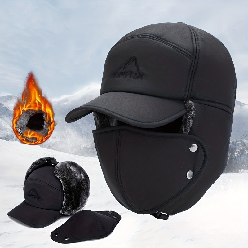 Winter Warm Bomber Hat Ear Flap Outdoor Windproof Skiing - Temu Canada