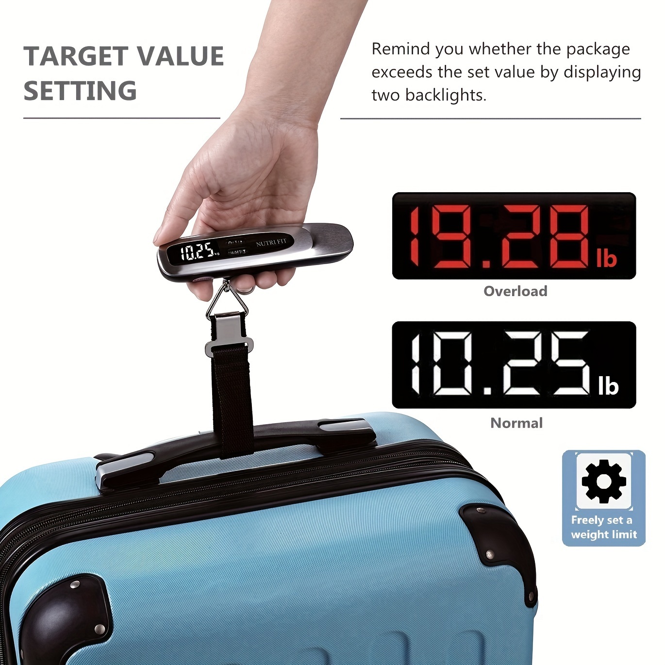 Suitcases Electronic Scale  Scale Travel Suitcase - Portable Lcd