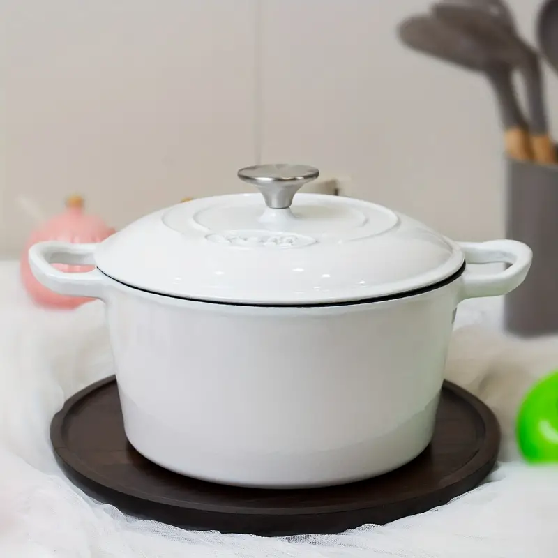 Enameled Cast Iron Dutch Oven With Lid /1gal Multi purpose - Temu