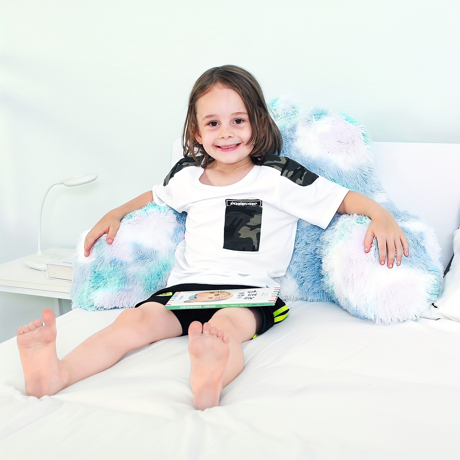 Bed Reading Backrest Pillow for Adults and Kids 