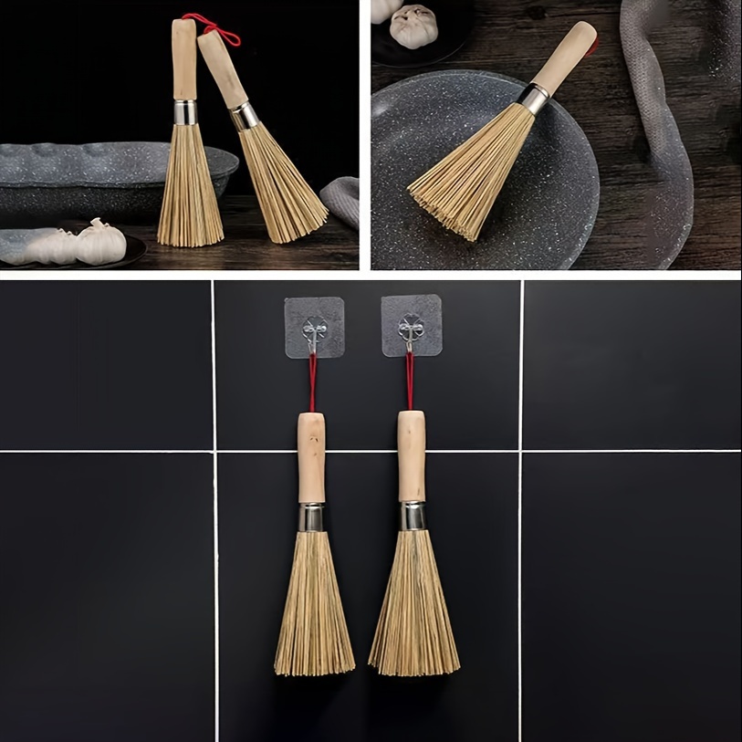 Kitchen Dish Brush Sturdy Wooden Scrab Cleaning Brush - Temu