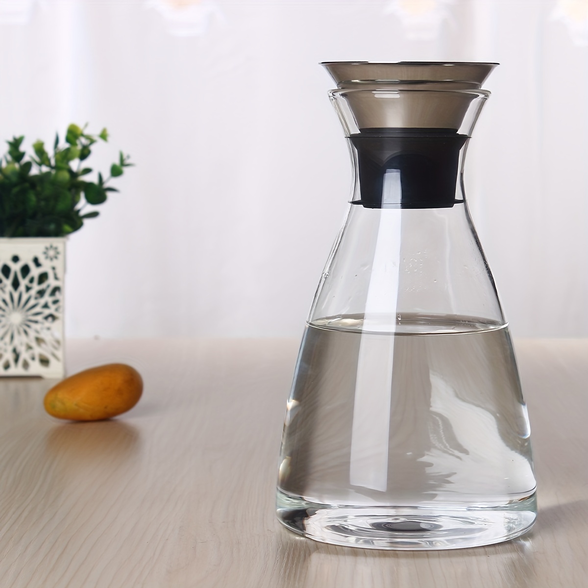 Heavy Duty Borosilicate Glass Pitcher With Lid Chinese - Temu