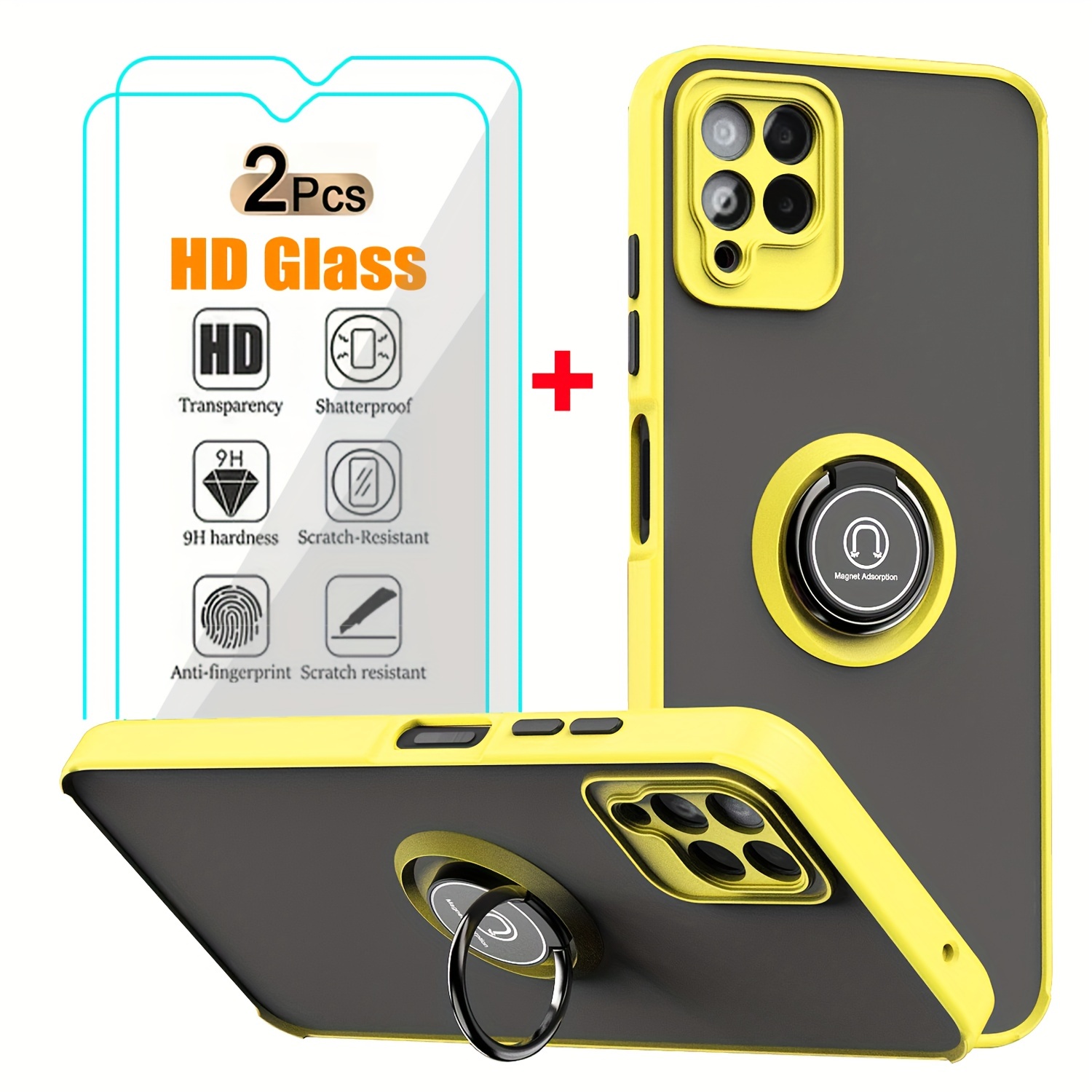 Honor 90 5G Case 360 Full Protection Clear Tempered Glass Front Hard Cover  with Back PU Leather Case for Honor 90 Honor90 5G