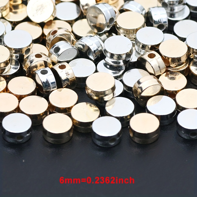 100pcs 6mm Random Mixed CCB Flat Round Spacer Beads