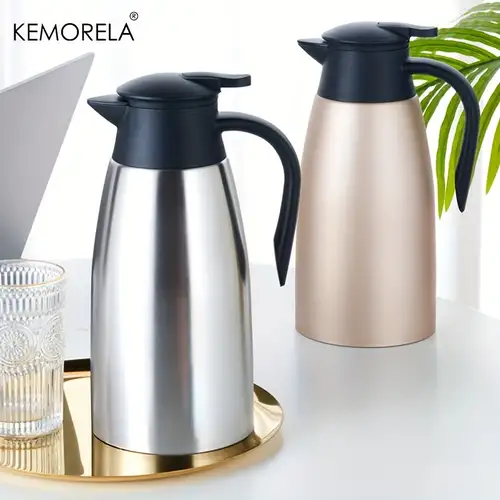 1pc Stainless Steel Insulated Kettle Household Water Insulation Kettle -  Home & Kitchen - Temu
