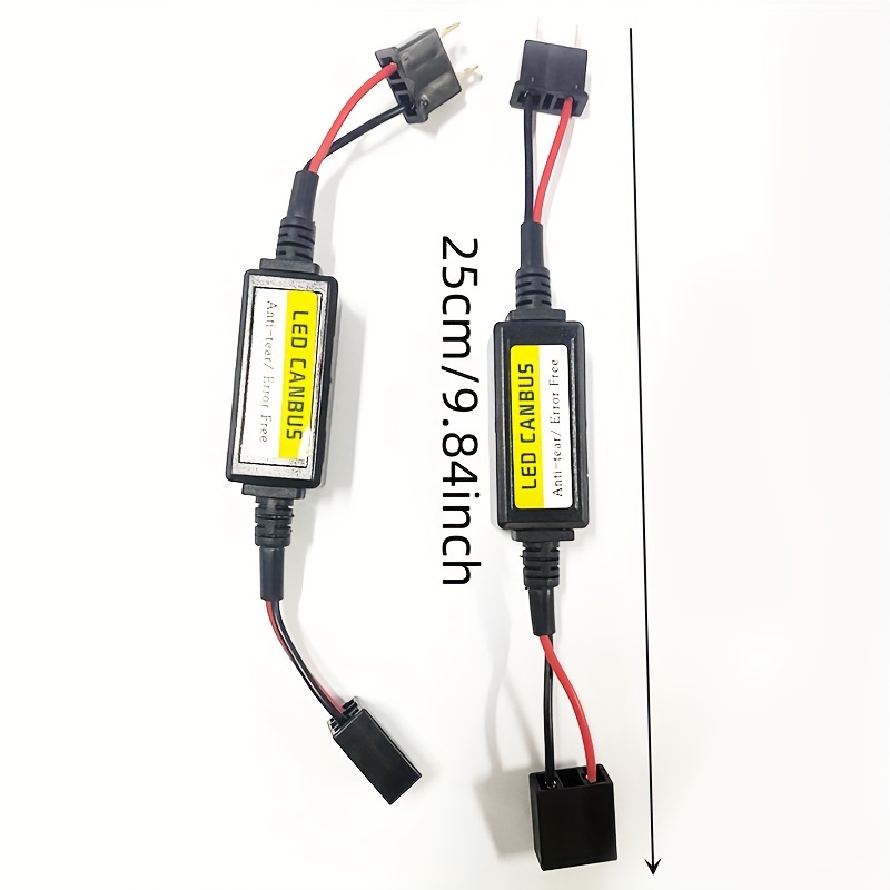 2x H7 LED Headlight Canbus Adapter Decoder Error Free Anti Flicker Resistor