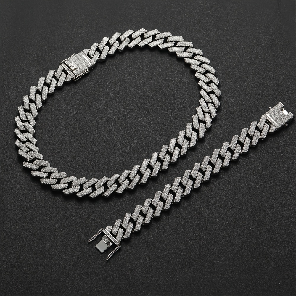 Men's KRKC&CO 20mm Three Rows Diamond Bracelet