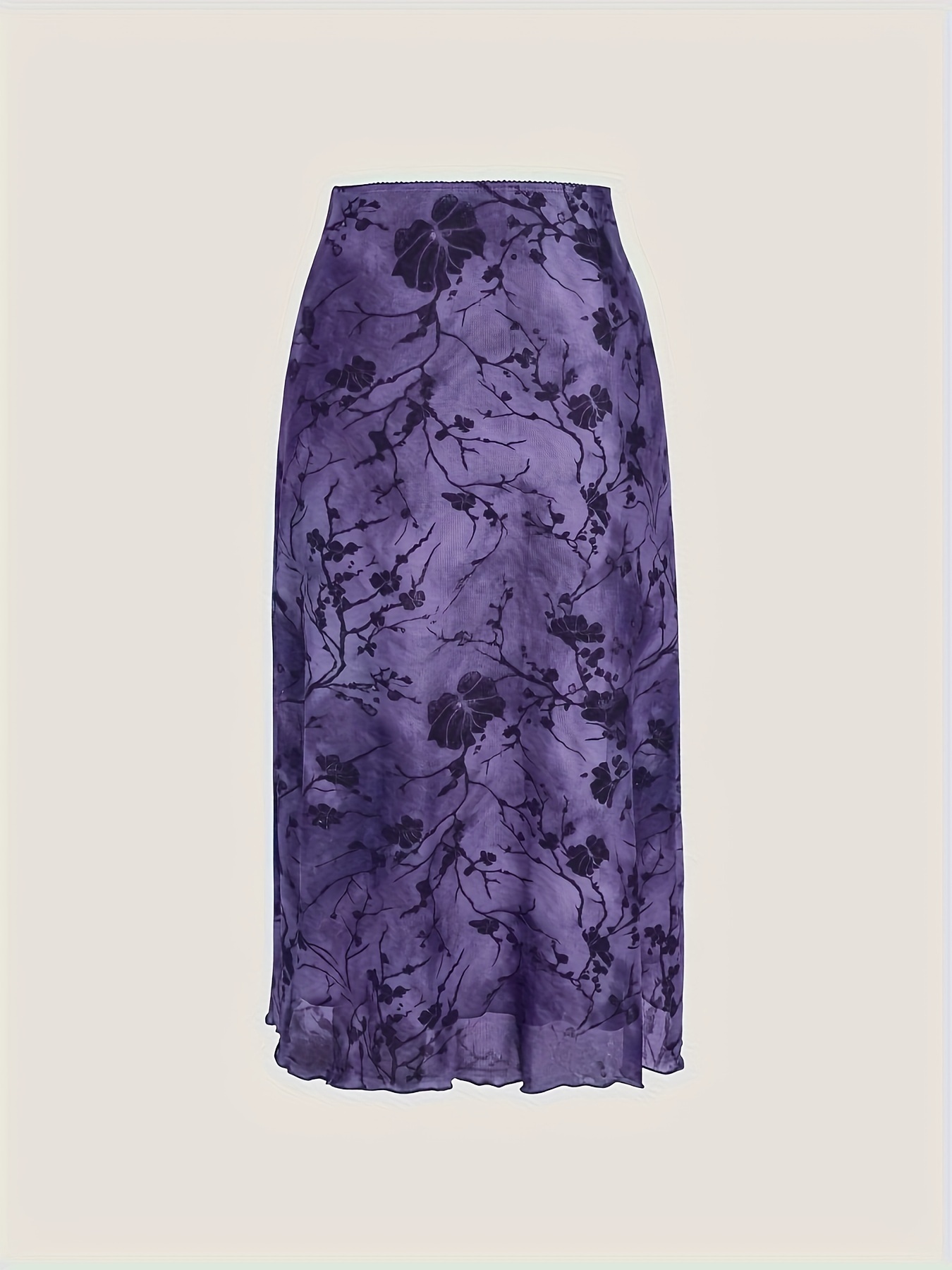 Lavender floral 2024 pencil skirt