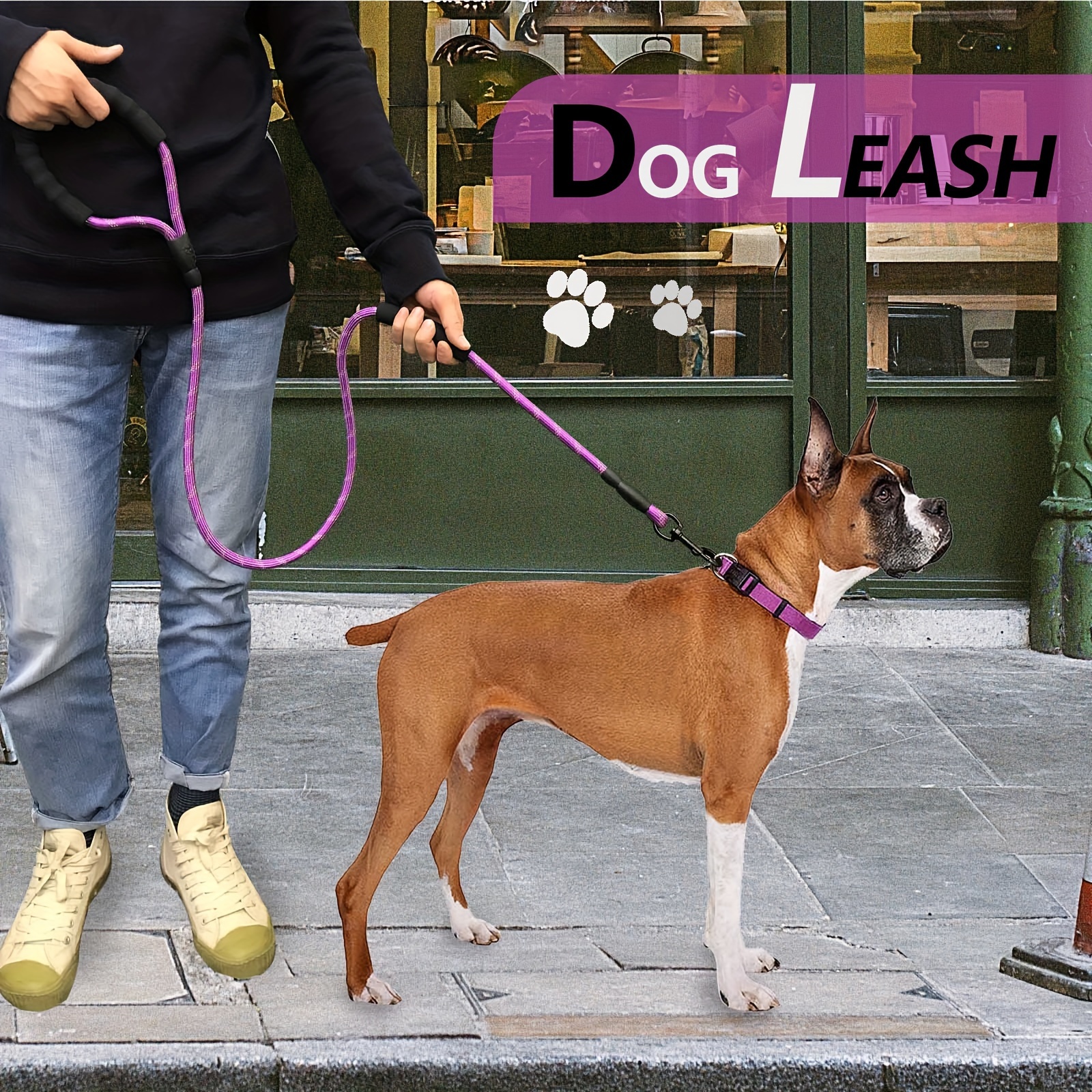Nylon Dog Leash With Safety Reflective
