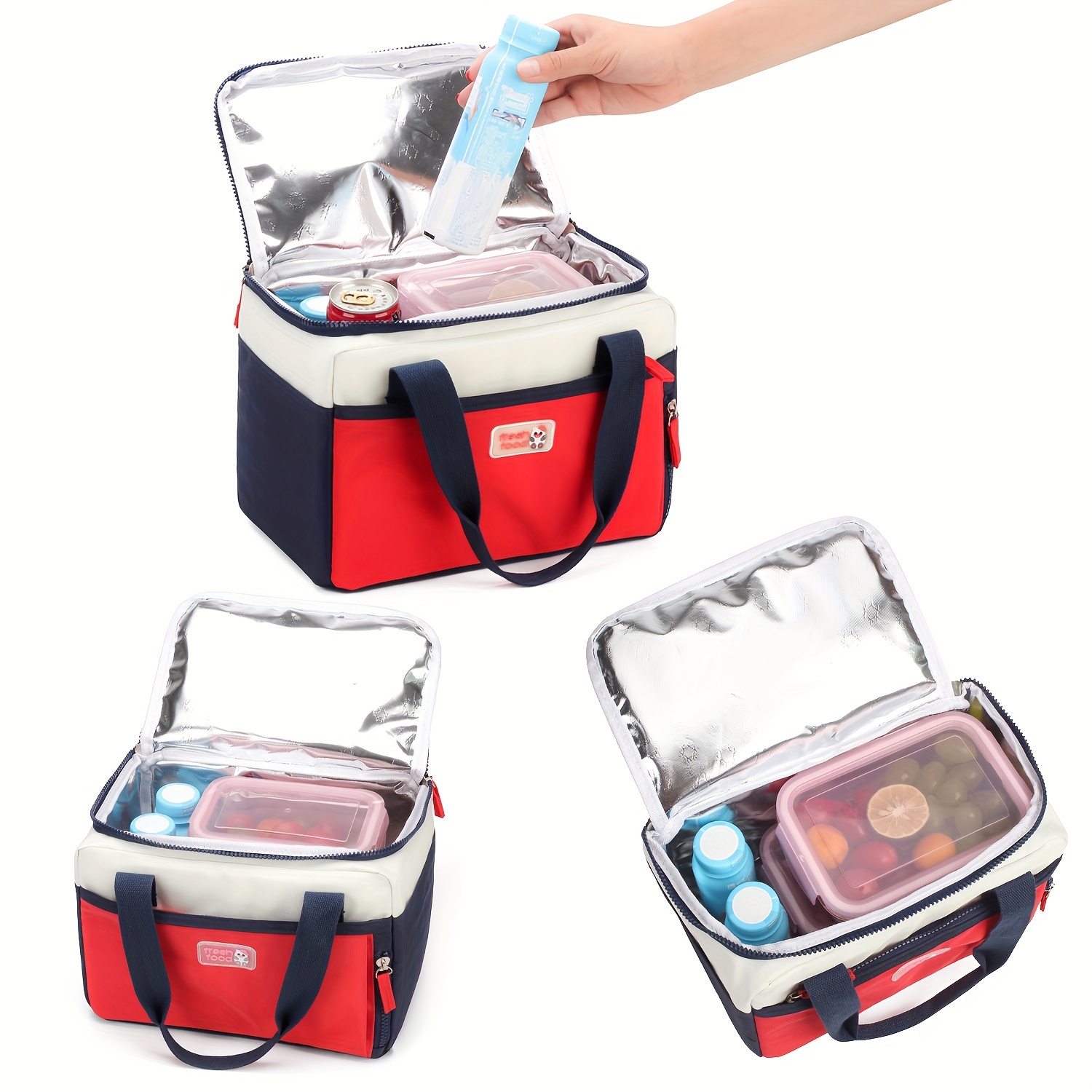 Simple Zipper Lunch Bag, Lunch Box For Office Work School, Reusable  Portable Food Storage Lunch Box With Side Pocket - Temu Croatia