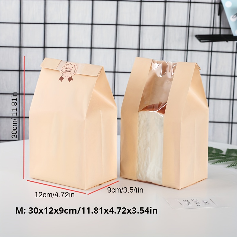 Bakery Paper Bags With Window Self ahesive Food Storage Bags - Temu