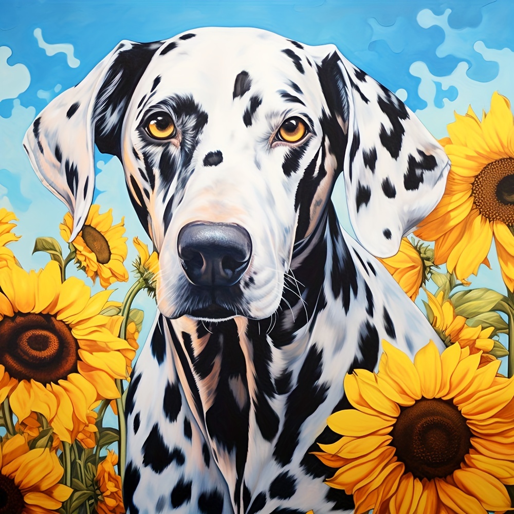 Dog and Sunflower 5D Diamond Painting 