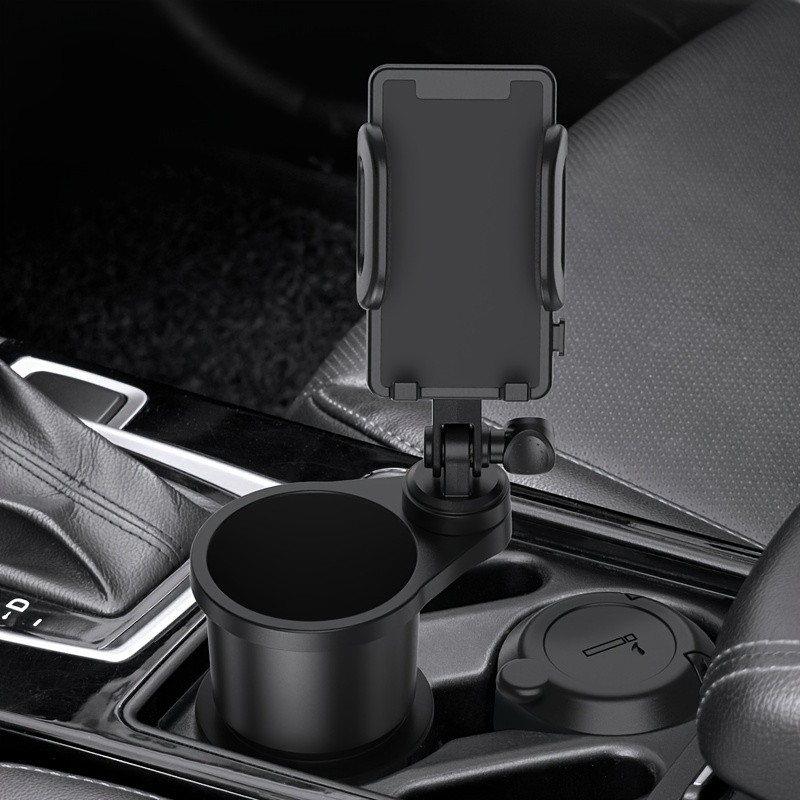 Cup Holder with Phone Holder; Adjustable Base to Fit Most Cars