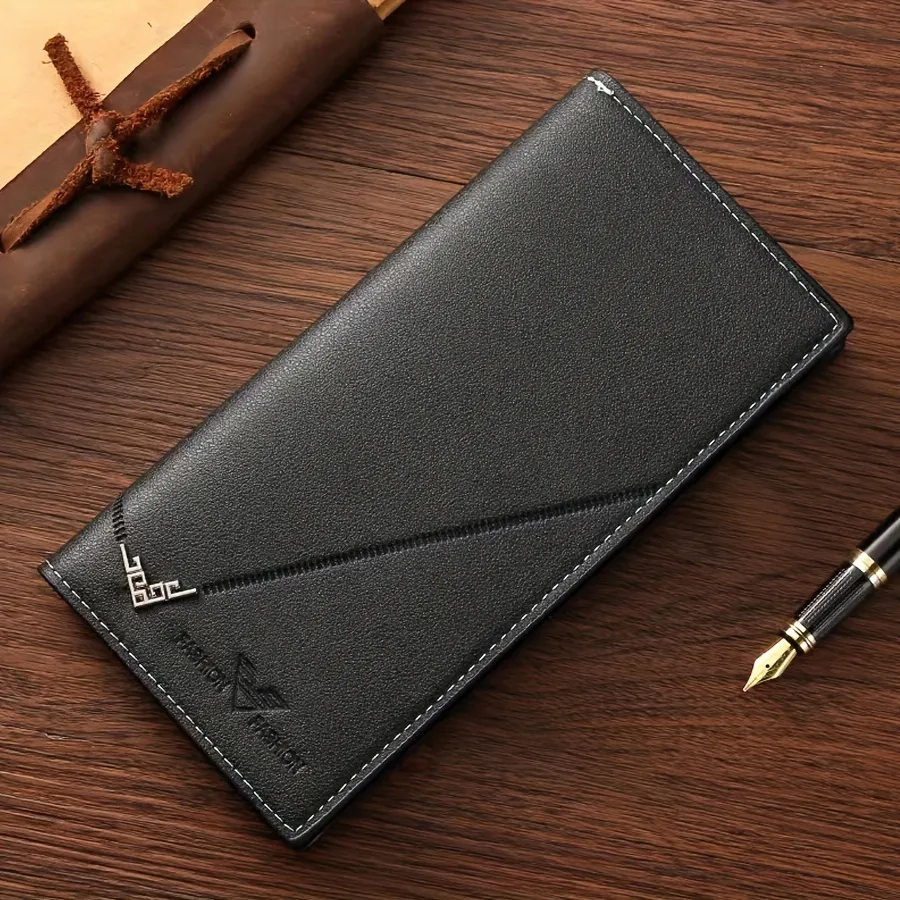 Men's Wallet Long Wallet High Quality Leather Thin Business