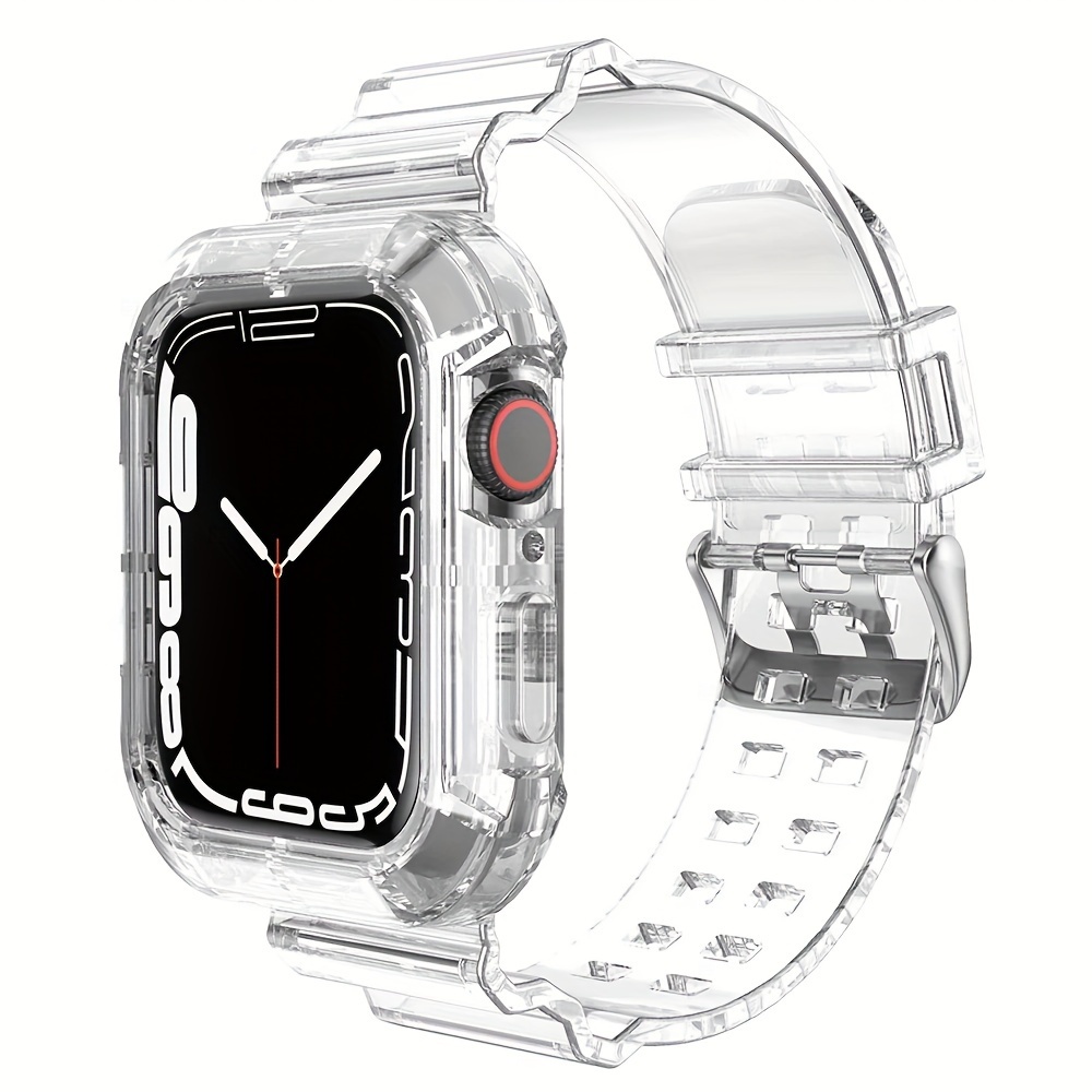 Case+strap Watch Band Accessories Transparent Silicone - Temu