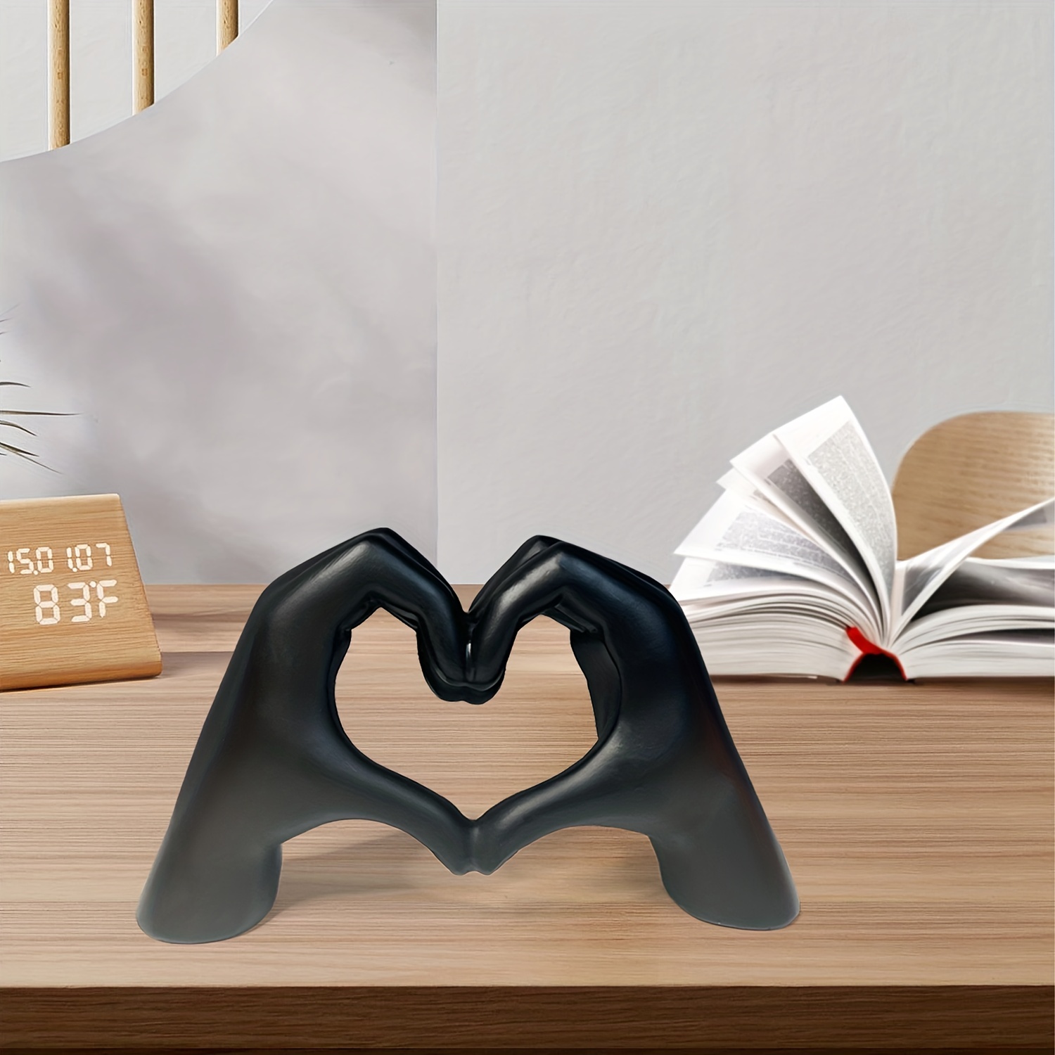 Creative Love Finger Statue Heart Gesture Sculpture Resin - Temu