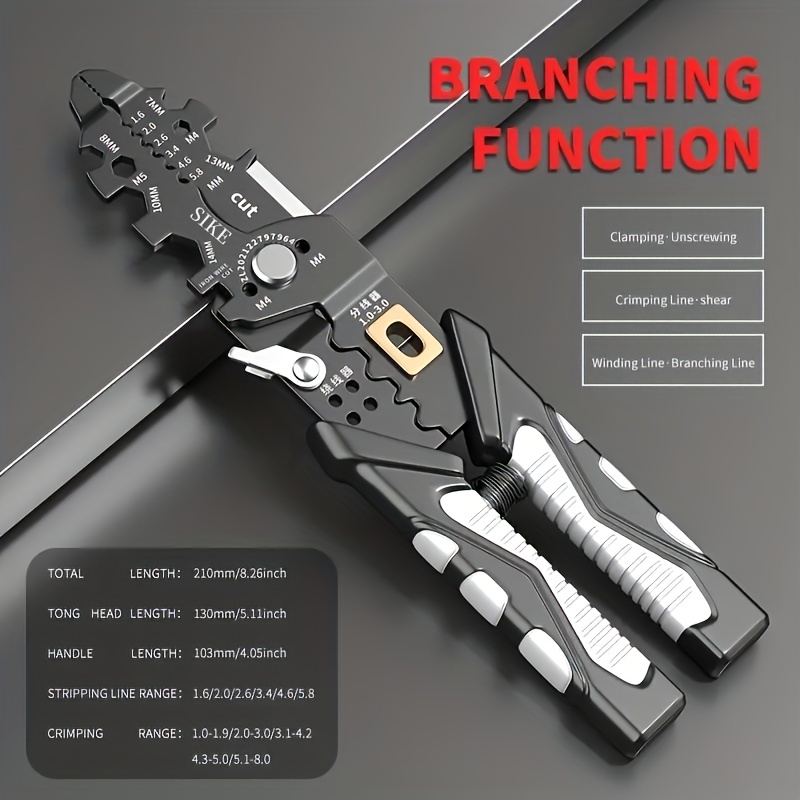 multifunctional 9 inch 22 86cm wire cutting pliers clamping wire striping tool for household fixing repairing details 9