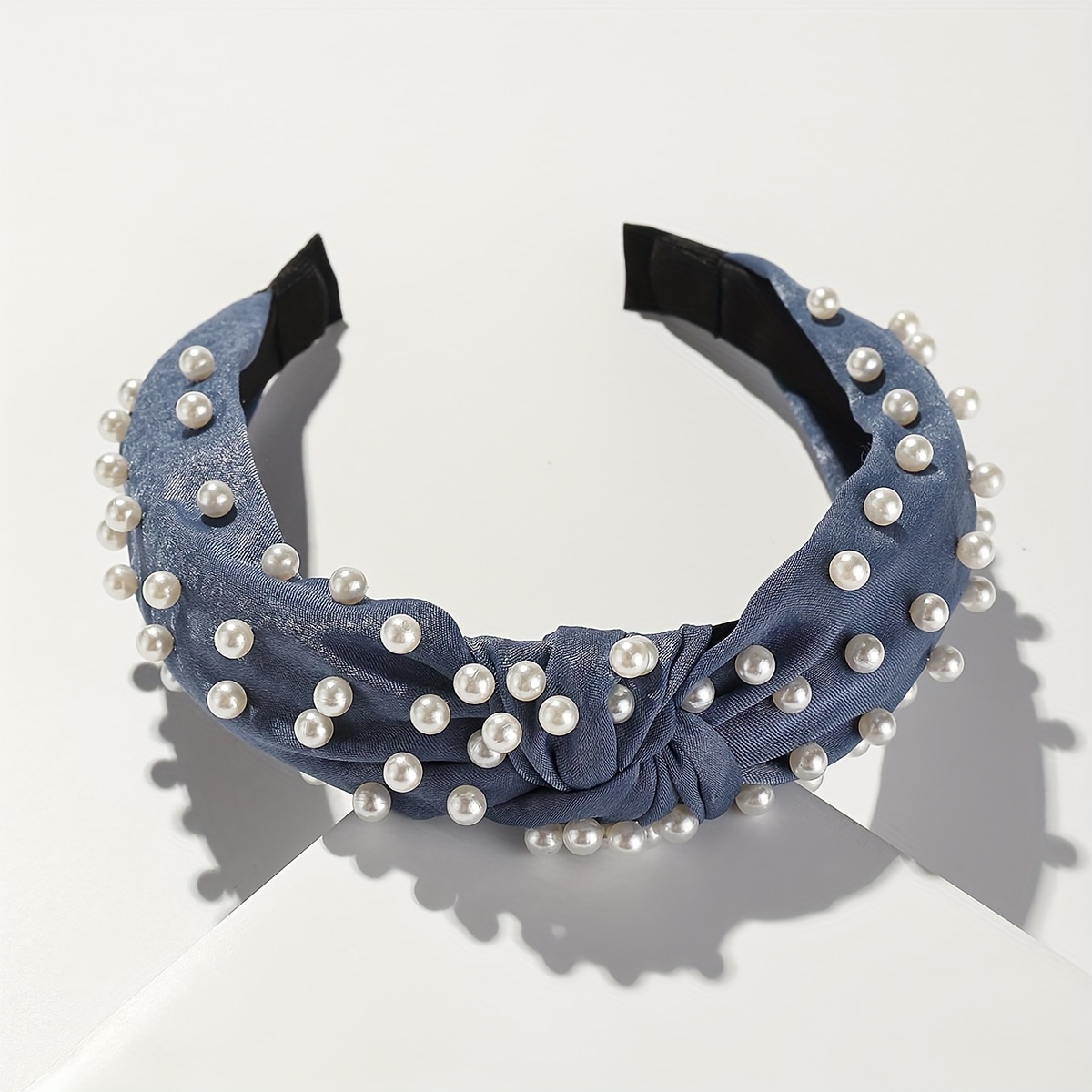 Nollia Luxury Pearl Padded Headband-PHB1054 Gray