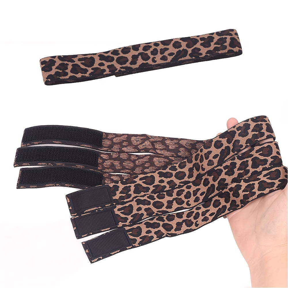 Elastic Bands for Wig Edges 2PCS Edge Laying Band Adjustable Edge Wrap to  Lay Edges Lace Melting Band Leopard Print Pattern Wig Band for Edges