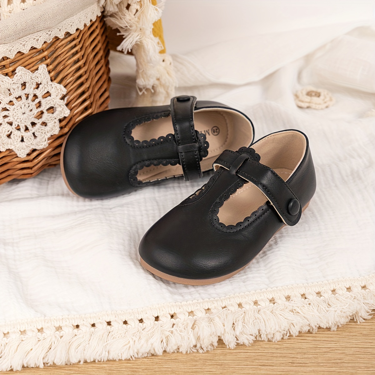 Collants Mary Jane pour bébé et toute-petite fille avec aspect chaussure  0-6 m, 6-12 m, 12-24 m Semelles antidérapantes Coton doux -  France