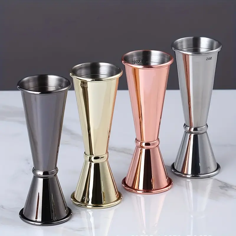 Jigger, Stainless Steel Shot Measure Cocktail Jigger, Spirit Measure Cup  Double Drink Measures Cups, For Bar Party Wine Cocktail Drink Shaker, Bar  Accessories, Bartending Utensils - Temu