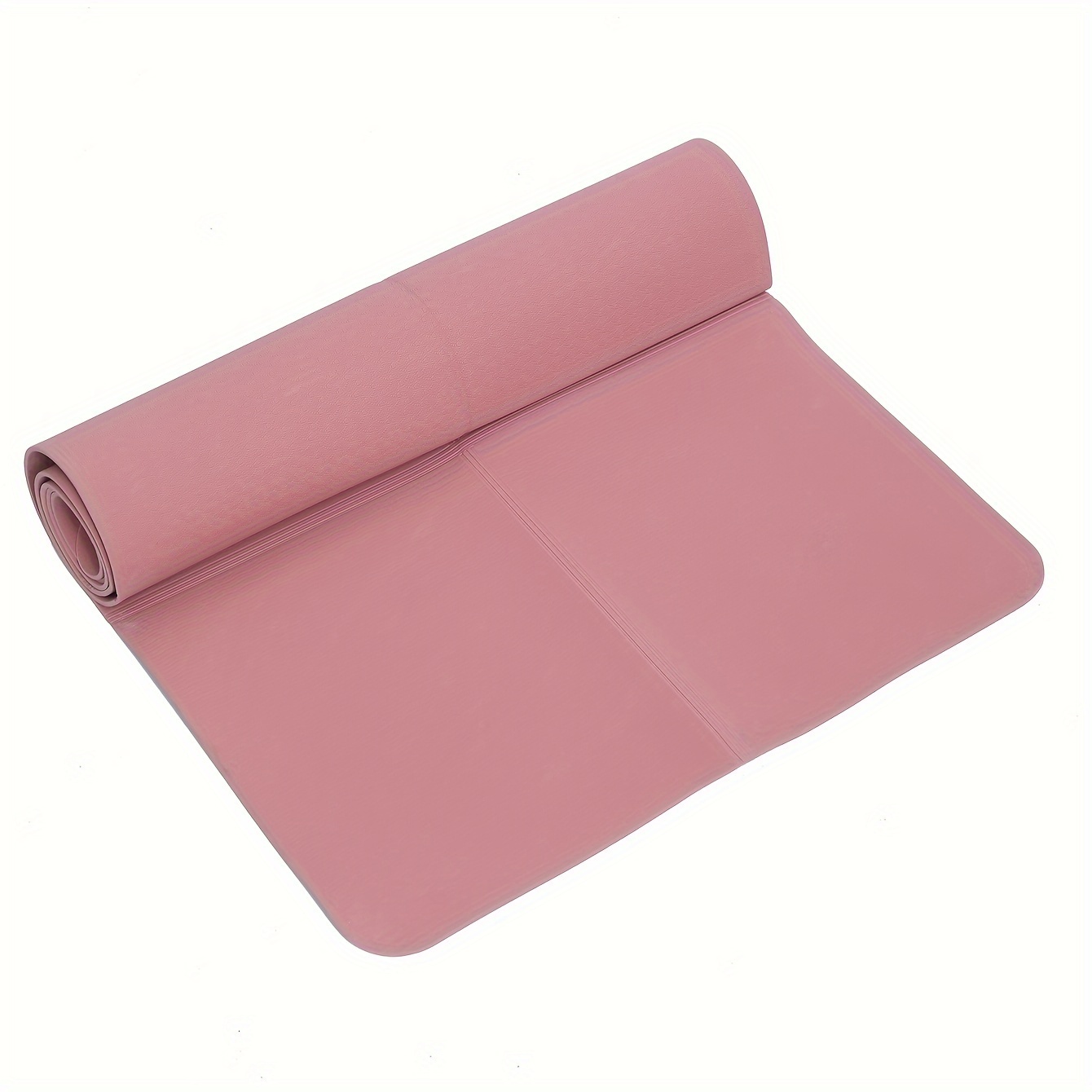 Tpe Solid Color Non slip Yoga Mat Foldable Thickness Fitness