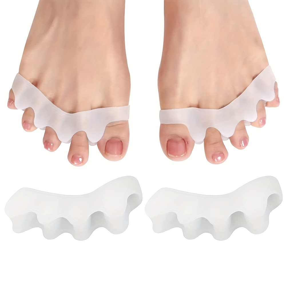 1 Pair Of Toe Straightener Bunion Corrector Soft Silicone Toe Spacers For Women  Men Long Term Use Replacement Recommended, Don't Miss These Great Deals