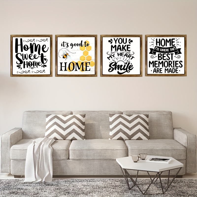 Home is Where the Heart is Sign Family Room Sign Wood Signs Home