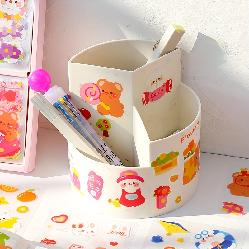 Cartoon Stickers Cute Girl DIY Decoration Waterproof PET Water Cup Stickers  Kids Hand Account Decal Student Stationery 