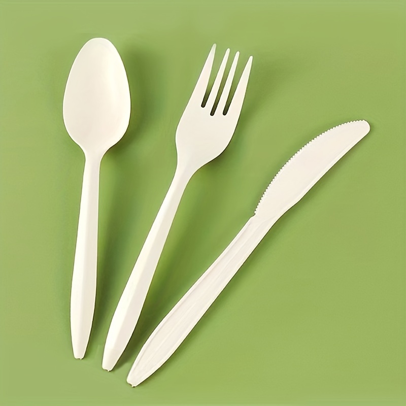 1000 tenedores de plástico desechables transparentes, tenedores de plástico  resistentes, utensilios de plástico a granel, cubiertos pesados, tenedores