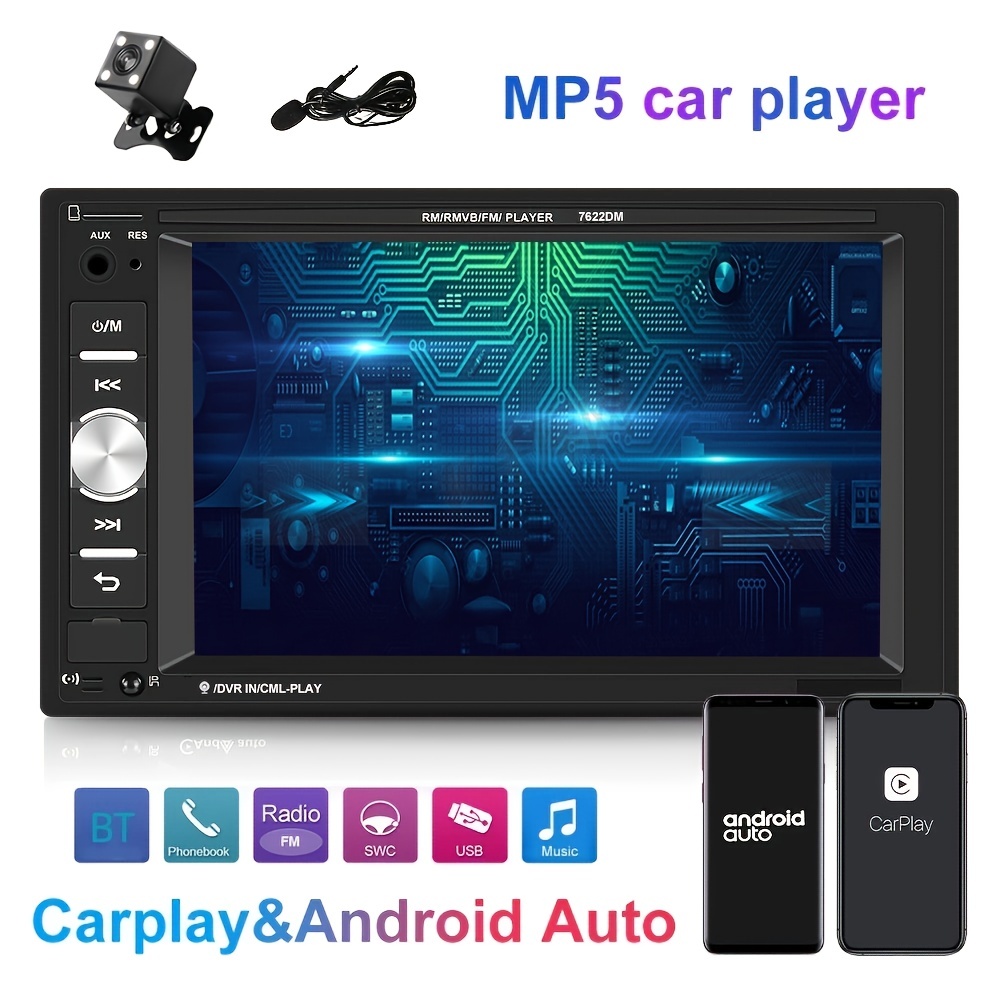 1 Din Android 10.0 Universal Auto Radio 6,9 pouces écran tactile multimédia  lecteur voiture stéréo vidéo GPS navigation ips écran DVD