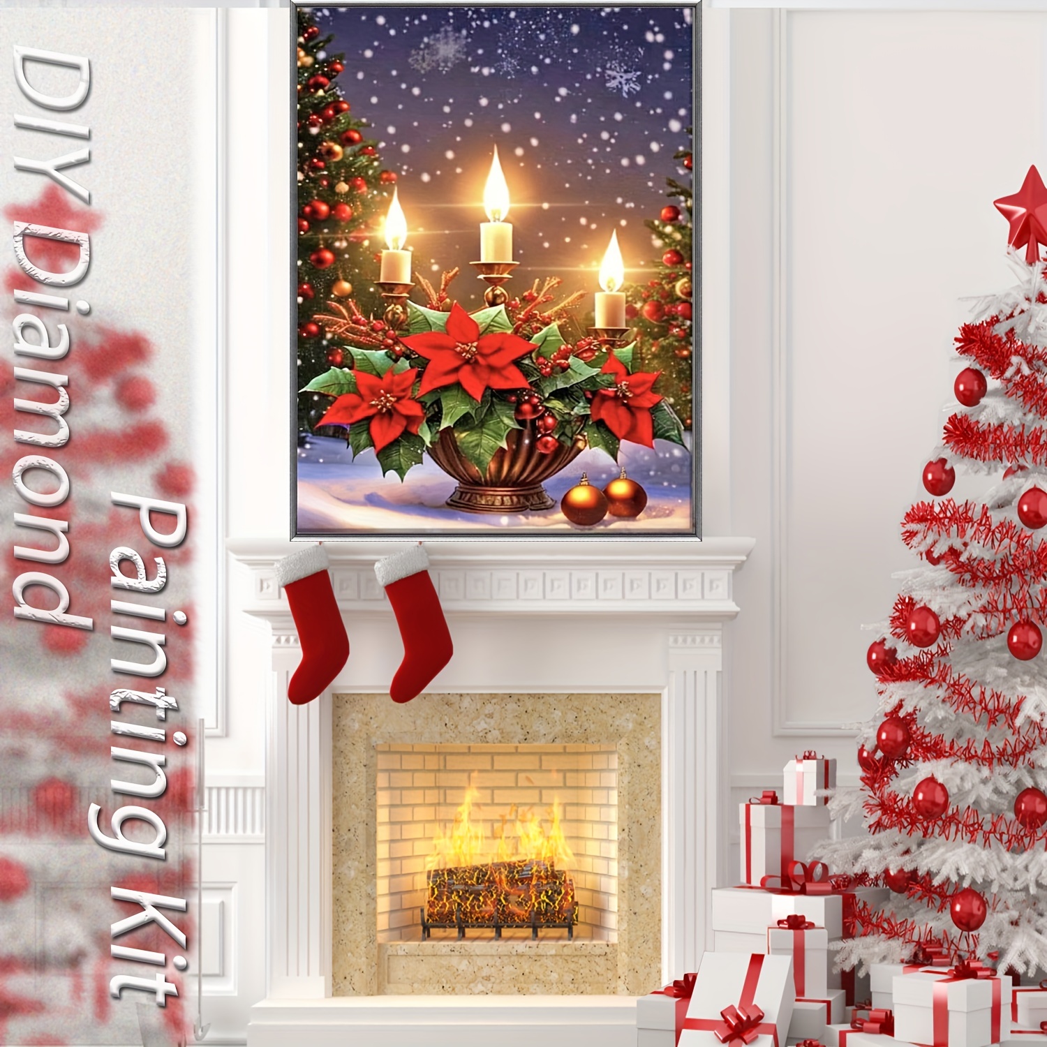 Christmas Artificial Diamond Painting Kits, Christmas Candlestick Full  Drill Round Artificial Diamond Art Winter Artificial Diamond Painting For  Adults Beginners, Christmas Gift, Wall Decor - Temu Philippines