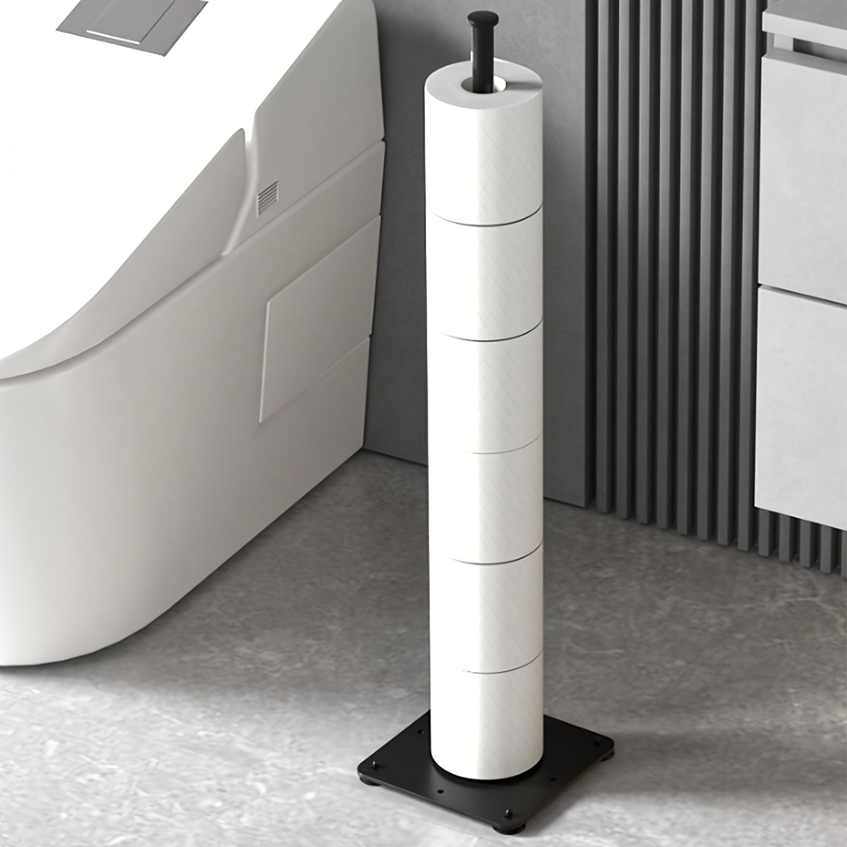 Free Standing Toilet Paper Holder, Toilet Paper Holder Stand, Bathroom Toilet  Paper Roll Holder Stand With Reserve, Standing Toilet Paper Holder With  Storage - Temu