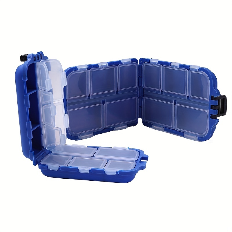 Toasis Fishing Lure Storage Containers Fishing Tackle Box Organizer  (Blue-S) Blue-S
