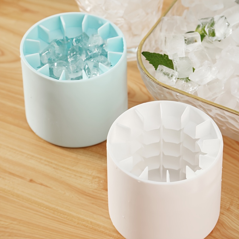 4 Cup Shape Silicone Shooter Ice Cube Glass Mold Maker Summer Cool Ice  Mould Ice Cube Tray (Blue) 