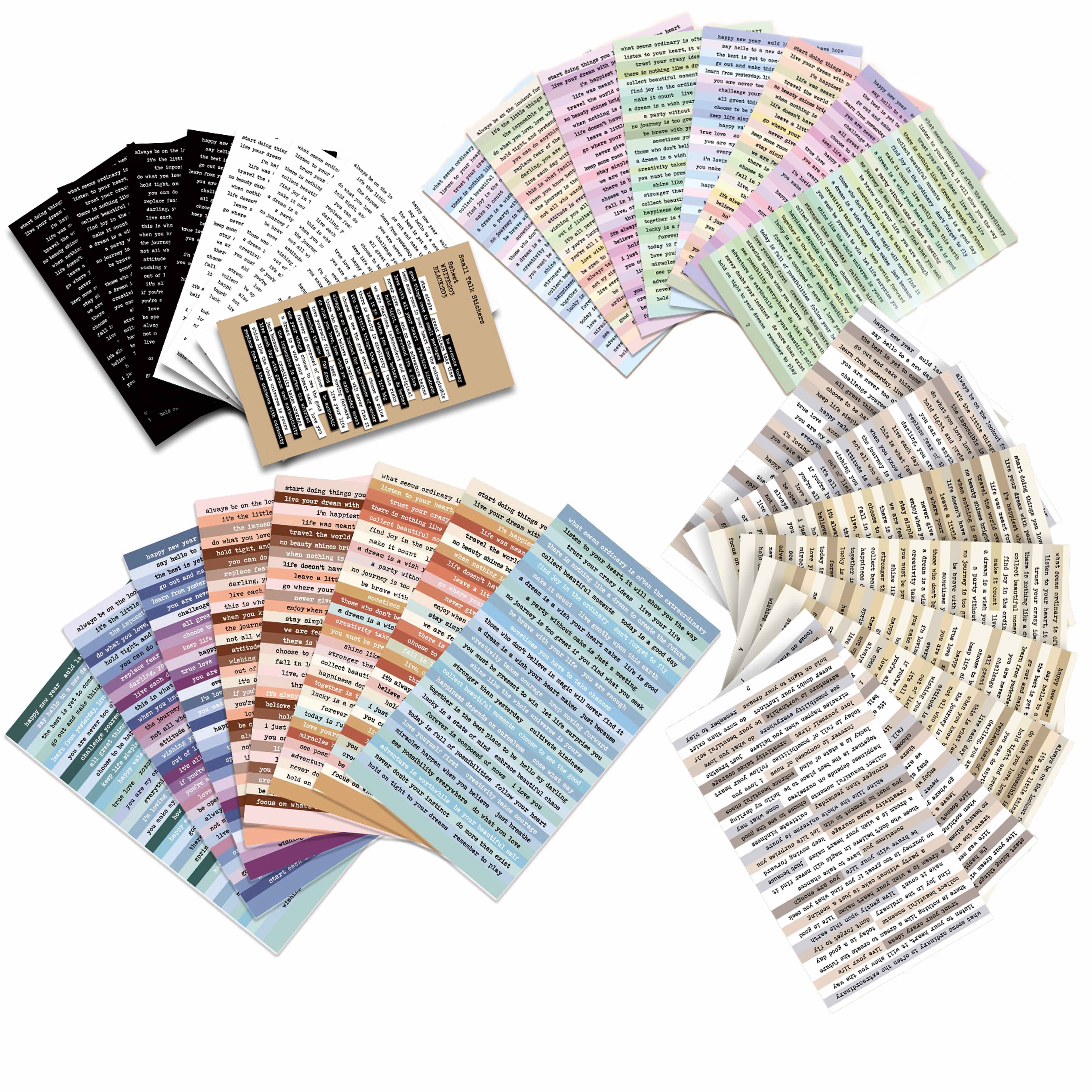 8 Sheets Quote Stickers for Journaling- Vintage Scrapbooking
