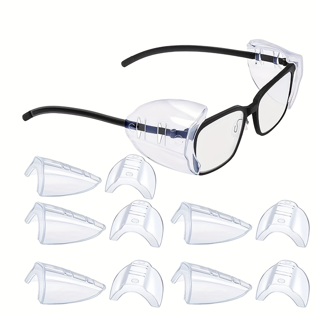 10 Stück Brillen seitenschutz Brillen Schutzbrille Seite - Temu