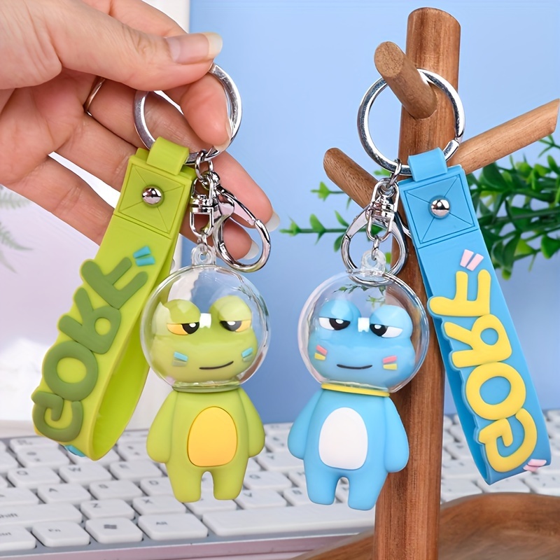 Cute Frog Keychain Candy Color Cartoon Acrylic Car Keyring - Temu Australia