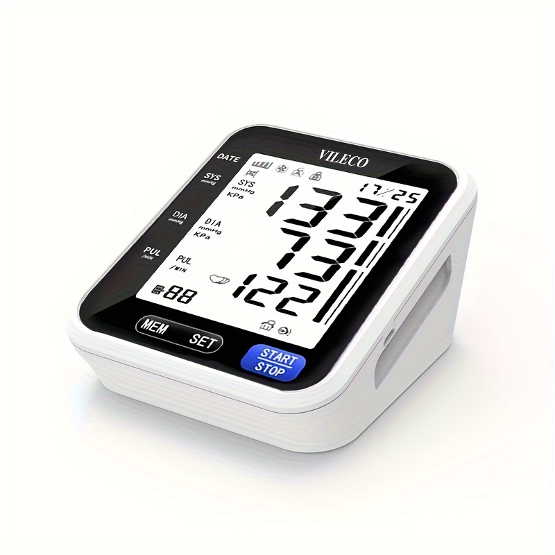 Blood Pressure Machine,Wrist Blood Pressure Monitor Digital Automatic BP Cuff Monitors Purple with Irregular Heartbeat Detection Large Display 120