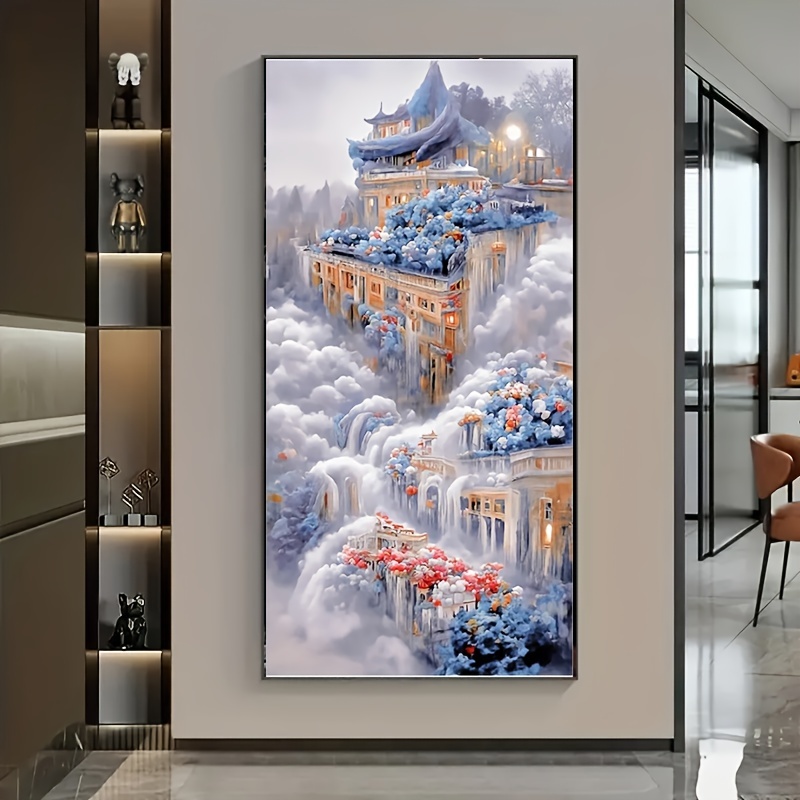 5d Diy Large Diamond Painting Kit For Adults Castle Round Full Diamond  Diamond Art Kit Picture By Number Kits For Home Wall Decor Gifts Christmas  Day, Halloween Day - Temu United Arab