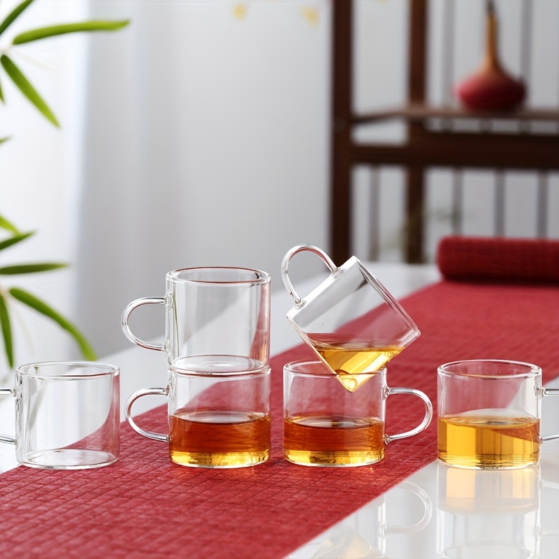 Espresso Cups, Glass Espresso Coffee Cups, Small Espresso Mugs With Handle,  Clear Shot Glasses For Hot Or Cold Latte, Tea, Gift For Espresso Lovers,  Microwave Safe - Temu