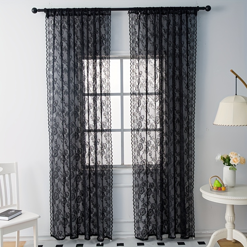  Barra de cortina negra – Barras de cortina de 1 pulgada para  ventanas de 26 a 40 pulgadas – Juego de barra y soporte de cortina de  ventana pequeña resistente con