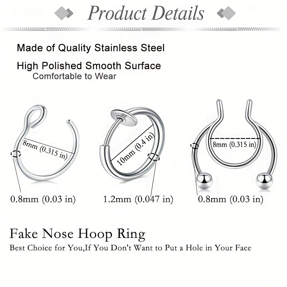 Best fake hot sale nose ring