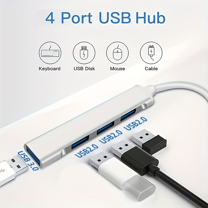 4 port Usb 3.0 Hub: Multi port Socket Type C Adapter Charger - Temu